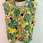 Duluth Trading Co Tropical Toucan Print Swim Top Size 18 Green Photo 0