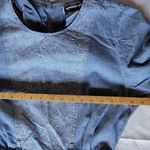 Alexandra Lee Vintage 80'Light Blue Denim Dress with Embroidered Front Size14 P Size 14P Photo 3