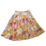 Loft Ann Taylor Peony Print Linen Blend Midi Skirt, Sz 2 Photo 8