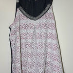 Rewind  Pink and White Lace Layered Tank Top Photo 0