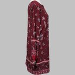 Maurice's maroon floral bar detail shift dress size large Photo 3