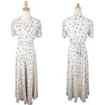 Jessakae Floral Wrap Dress Butter Yellow Sz M Short Sleeve Maxi Cottagecore Size M Photo 1