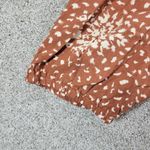 Knox Rose  Dress Womens XL Tan  Linen Blend Square V Neck FloralLoose Flowy Photo 10