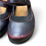 NAOT Luma Red Black Leather Mary Janes Chunky Heel Pump Shoes EU 39 US 8 Goth Photo 3