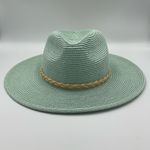 NWT C.C. Mint Green Straw Panama Hat with Braided Band Photo 1