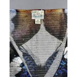 One World  Butterfly Floral V-Neck Beach Outdoor Cover Up Sz Medium Hippie Photo 4