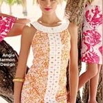 Lilly Pulitzer Rare Jubilee Angie Harmon Beaded Shift OJ Orange Catalina Size 12 Photo 0