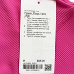 Lululemon NWT  Power Pivot Tank Sonic Pink Size 0 Retail $58.00 Photo 3