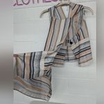 RTR sz2 Rosetta Getty Apron Wrap Halter Top Tan Black Jacquard Stripe Sleeveless White Size 2 Photo 5