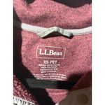 L.L.Bean  Womens Fleece Pullover Snap Neck Sweatshirt XS Petite Gray Trim Logo Photo 4