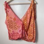 Free People Tied To You Tank in Lemonade Combo Top Boho Patchwork Crossover L Photo 1