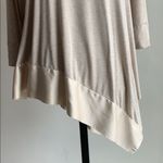 Soft Surroundings  Silk Trim Asymmetrical Beige Tunic Size Medium Petite Photo 5