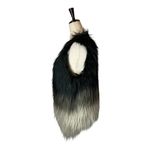 Skies Are Blue Vest Women Small Gray Ombre Faux Fur Open Outdoor Outerwear Photo 5