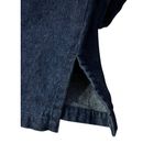 Vintage 90s Premier International Denim Blouse Womens M Removable Collar Pumpkin Blue Size M Photo 5