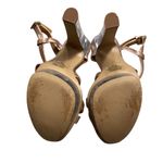 Nine West Metallic Platform Crystal Clear Heels. Copper Strapping WORN ONCE. Photo 10