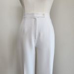 American Vintage Vintage 90s High Waist White Trousers Minimalist Straight Leg Dress Pants 8 Photo 1