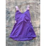 Lululemon  Push Your Limits Power Purple Micro Stripe Athletic Tank Top 6 Photo 4
