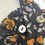 Roolee NWT The Brittian Modest Metallic Black Multi Color Floral Dress | Size Medium Photo 6