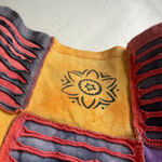 Rising International Vintage 90s Patchwork Sun Shirt Top 1X Boho Festival Arsty Orange Photo 2