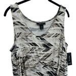 Style & Co NEW . Black Brown White Geometric Print Tiered Dress Artsy Lagenlook L Photo 2