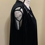 Material Girl Black Velour Cold Shoulder Top Photo 4