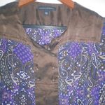 Banana Republic  L Silk Purple Chocolate Top Photo 2