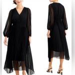 Taylor Black Long Sleeve Pleated Dress Size 8 Photo 1