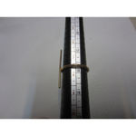 None Gold Tone Thin Straight Bar Metal Ring Size 8 Photo 2