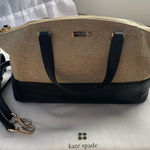 Kate Spade  Charlotte Street Fabric Sloan Satchel Bag Handbag Black Cream Photo 0