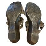 Studio Works adjustable strap taupe faux suede stacked heel slide sandals 11 Photo 3