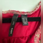 Mango  Red Sleeveless Self Tie Embellished Geometric Print Tunic Dress Photo 1