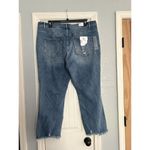 Vervet Bella High Rise Flare Medium Wash Denim Jeans, Women's Size 24W Raw Hem Blue Photo 4