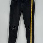 Current/Elliott Current/Elliot Faded Black The Stiletto Jeweled Knee Jeans Women's 23 Photo 9