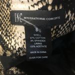 INC  Tan & Black Snake Print Mini Skirt Womens 8 Pencil Preppy Office Modest Photo 5