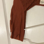 Jessica Simpson Women's Romper Puff Sleeve V-Neck Rust Size Small NWT Photo 6