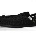 Toms Women's Classic Black Satin Woven Slip Ons Size 8.5 Photo 2