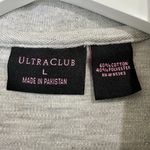 Polo Ultra Club Women’s The Basics Button Short Sleeve Shirt Light Grey NWT Photo 3