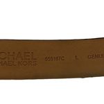 Michael Kors  Pebbled Leather Rhinestone Circle Logo Belt, Sz Large Photo 10