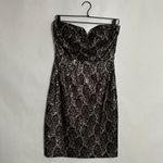 Bisou Bisou Black Lace Strapless Bodycon Dress Y2K Size 6 Party Cocktail Photo 1