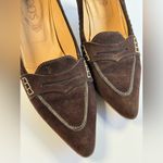 Tod's Penny Loafer Suede Kitten Heel Pumps Women’s Size 8.5 Brown Photo 7