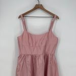 Dessy Collection Scoop Neck Inset Corset Satin Maxi Dress With Pockets In Rose Pink Size 16P Photo 2