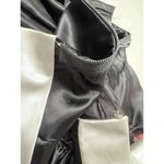 Vintage 80s NOS Womens Prom Dress Size 3/4 Black White Satin Long Formal Flaws Photo 9