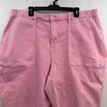 Judy Blue  Garment Dyed pink cropped jeans raw hem plus size 22W Photo 1