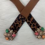 Animal Print Accent Elastic Belt Brown Photo 8