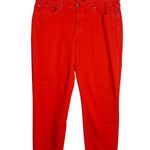 Eileen Fisher  Straight Leg Jean Womens Size 14 Midrise Organic Cotton Red-Orange Photo 0