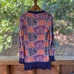 Anthropologie Sleeping On Snow Purple Rose Print Cardigan Size S Photo 2