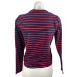 J.Crew Women Navy Blue Red Striped Long Sleeve Crew Neck T Shirt Tee Top Size S Photo 1