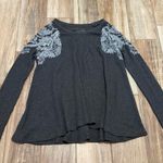 Free People  We The Free Rockabilly Printed Raglan Thermal Top Photo 0