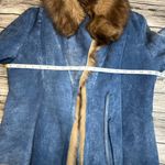 Gold East Spain Women's Vintage VTG Suede Leather Jacket M Med Medium Blue Brown Photo 13