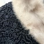 Becket Furs Chicago Vtg Persian Lamb Black Fur Jacket With Silver Mink Collar Short Coat Jacket M/L Photo 1